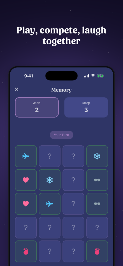 Memory game — play, compete and laugh together